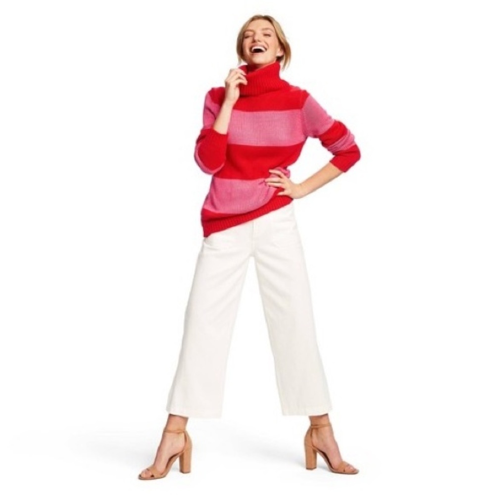 Isaac Mizrahi | Striped Long Sleeve Turtleneck